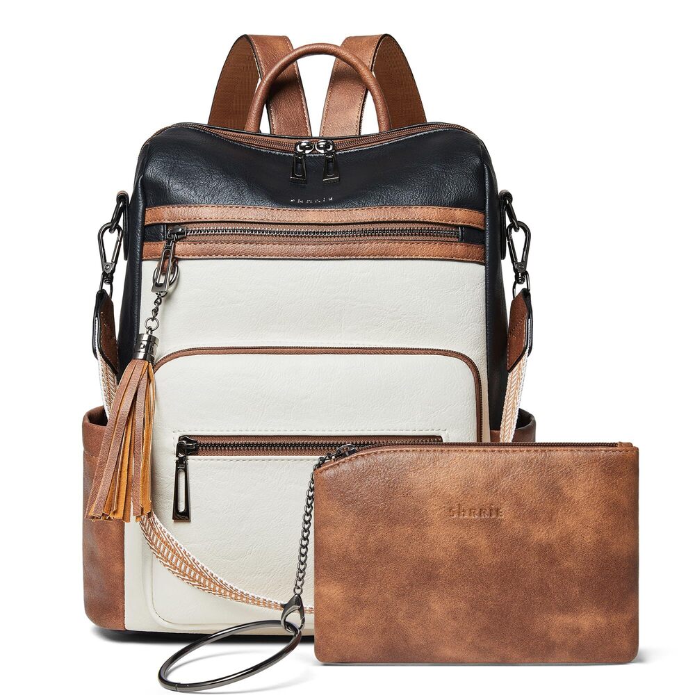 8588 Backpack Purse Leather Fashion Designer Travel Backpack Convertible